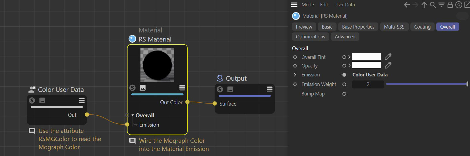 RGB display in Cinema 4D